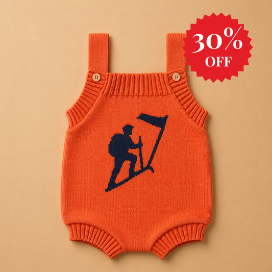 Romper Tricot Bordado Montanha LGND - Laranja