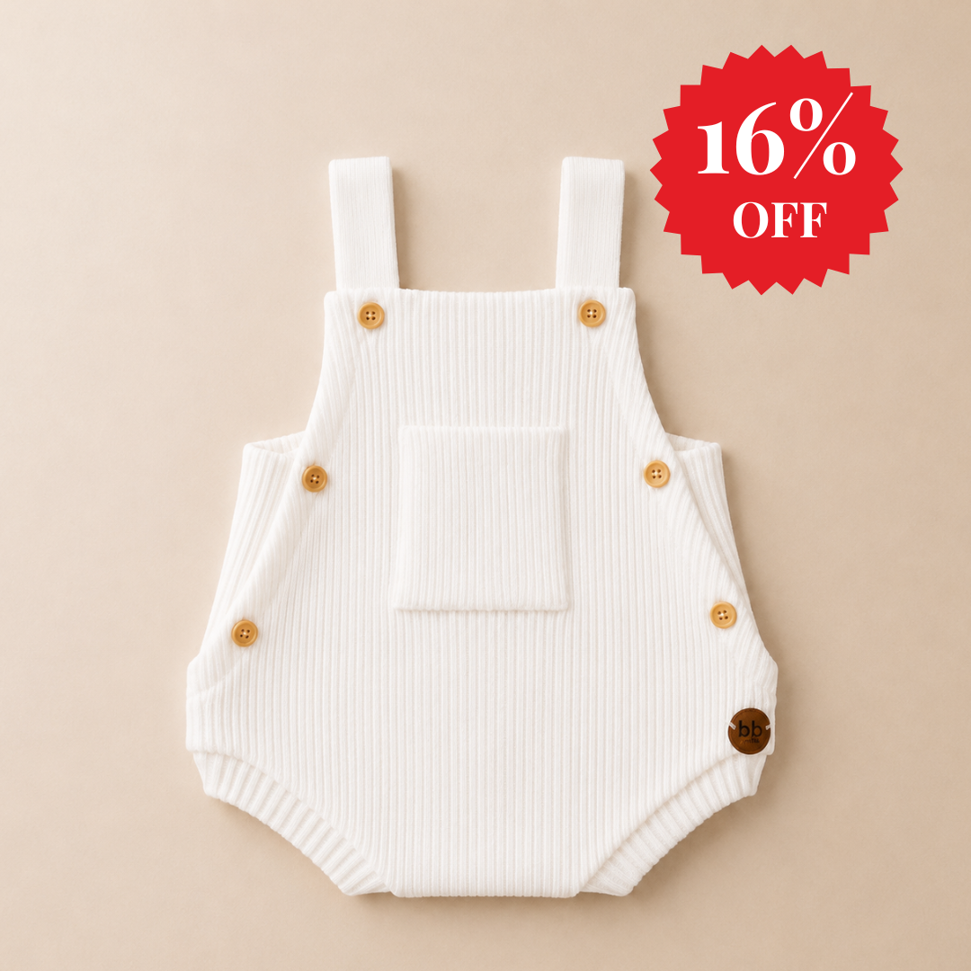 Romper em Tricot Canelado Milk -  Bebê e Infantil