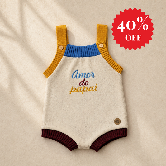 Romper Retrô - Amor do Papai ❤️ - Unissex