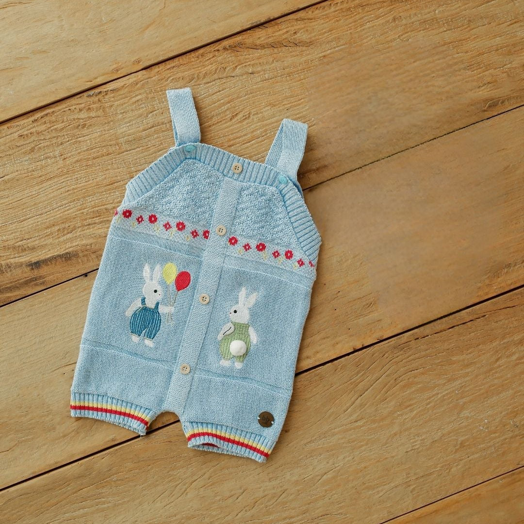 Romper Tricot Páscoa Azul  - Unissex