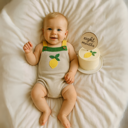 Romper Tricot Bordado Limão Siciliano - Unissex