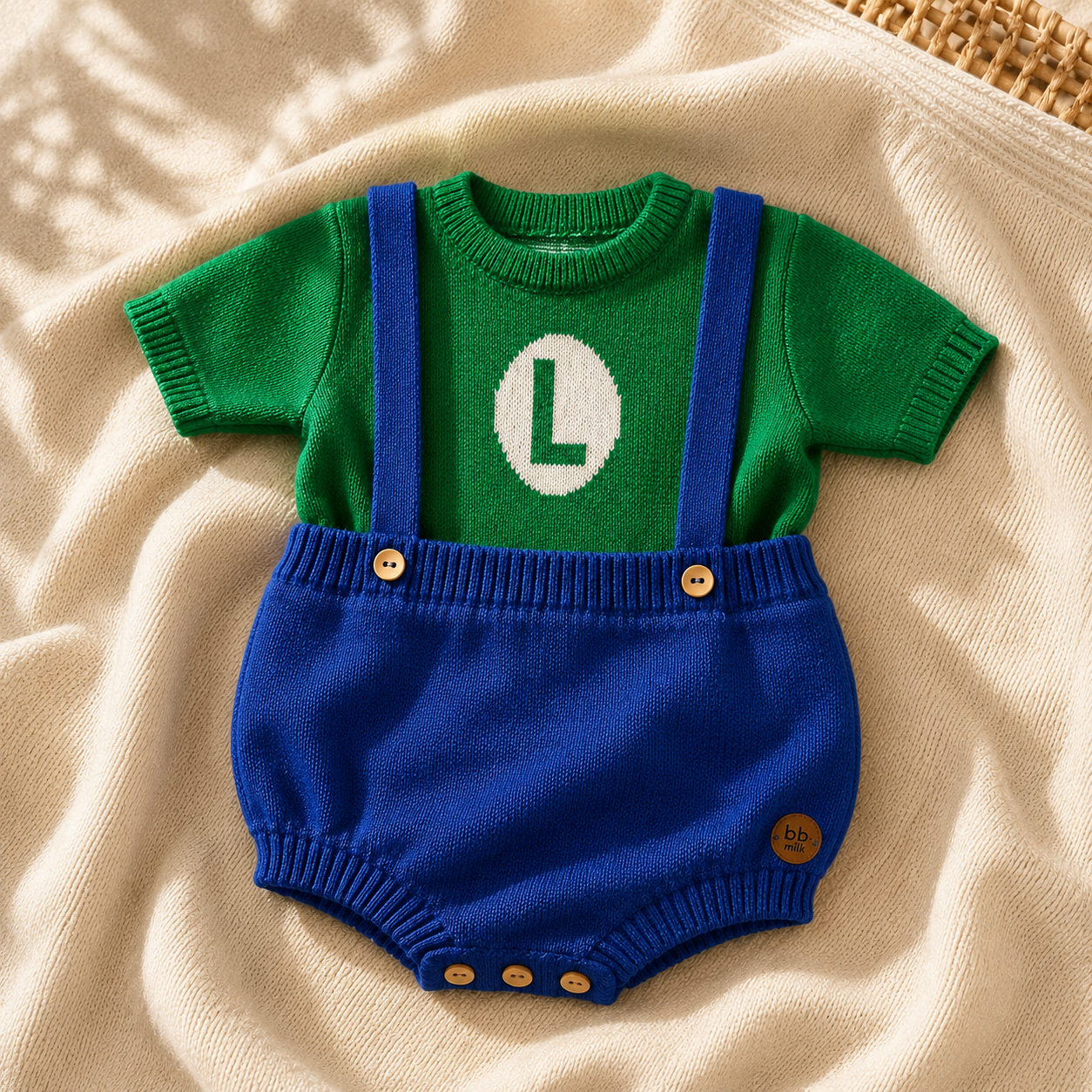 Romper Tricot Inspirado no Luigi