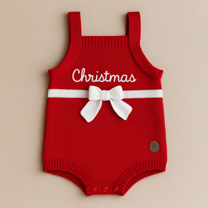 Romper Tricot Presente de Natal - Unissex, Bebê e Infantil