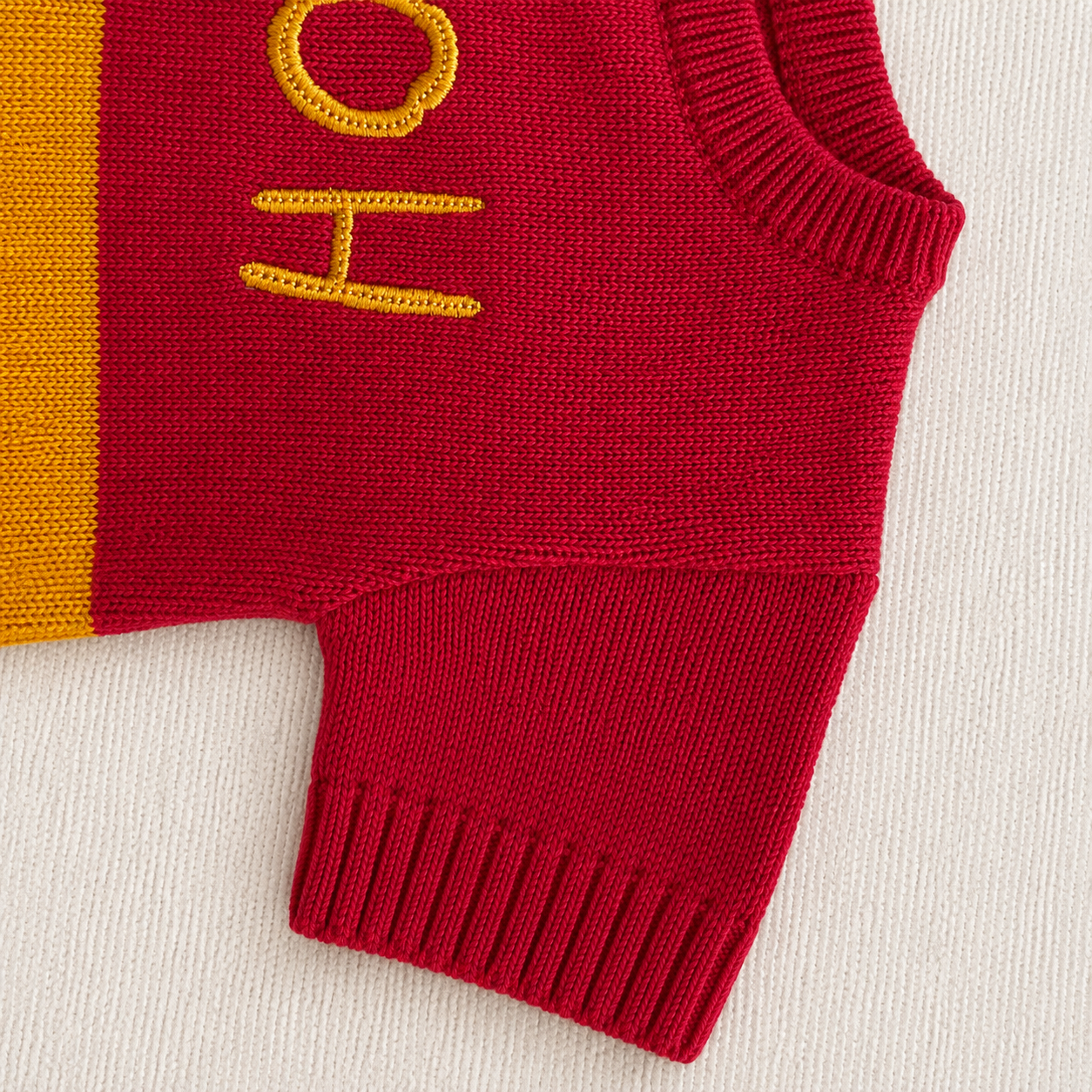Romper Bebê Tricô Ursinho Pooh Vermelho e Amarelo