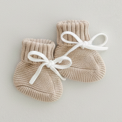 Sapatinho Tricô Areia