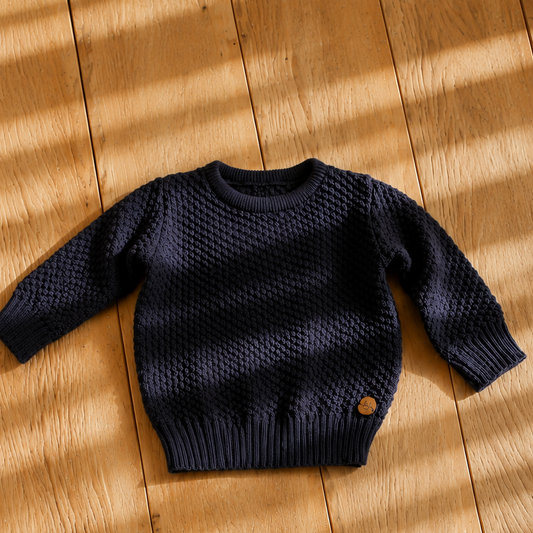 Suéter Tricot Azul Menino - Bebê e Infantil 💙