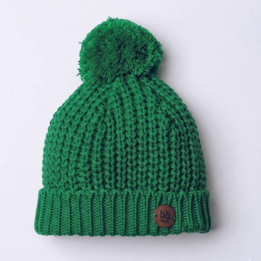 Touca Infantil em Tricot Premium - Verde Brasil