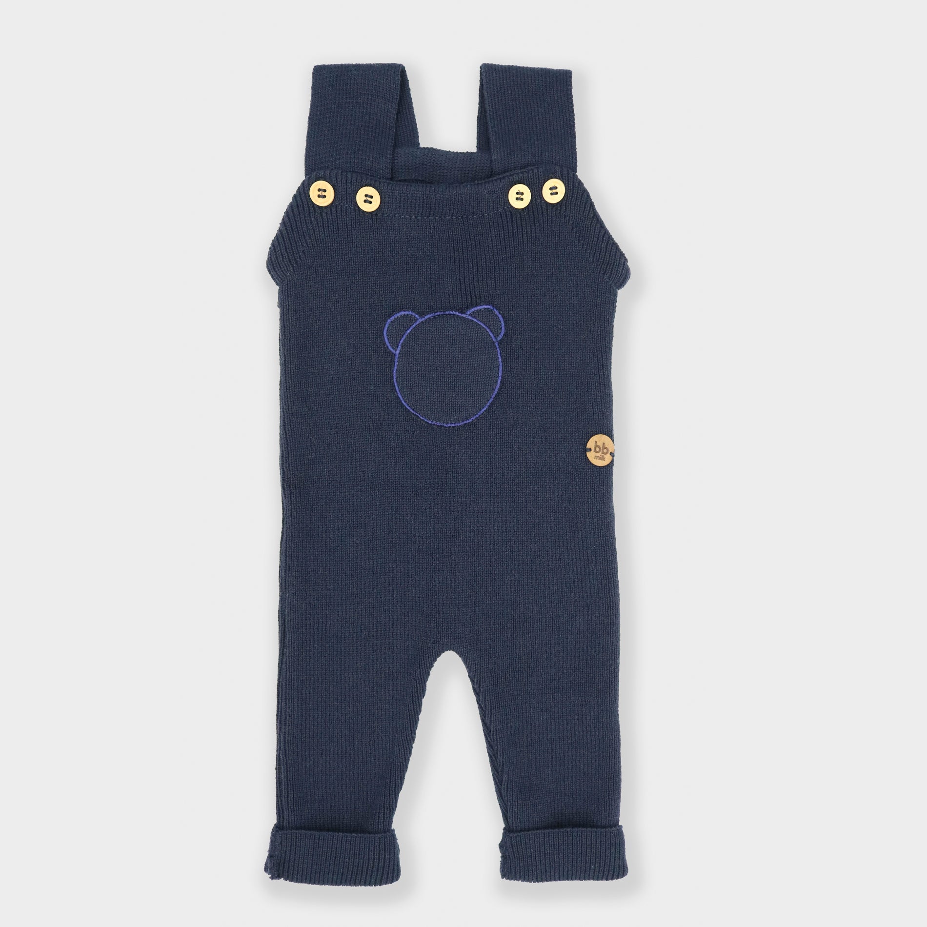 Jardineira Longa Urso - Azul - JARDINEIRA - bb milk