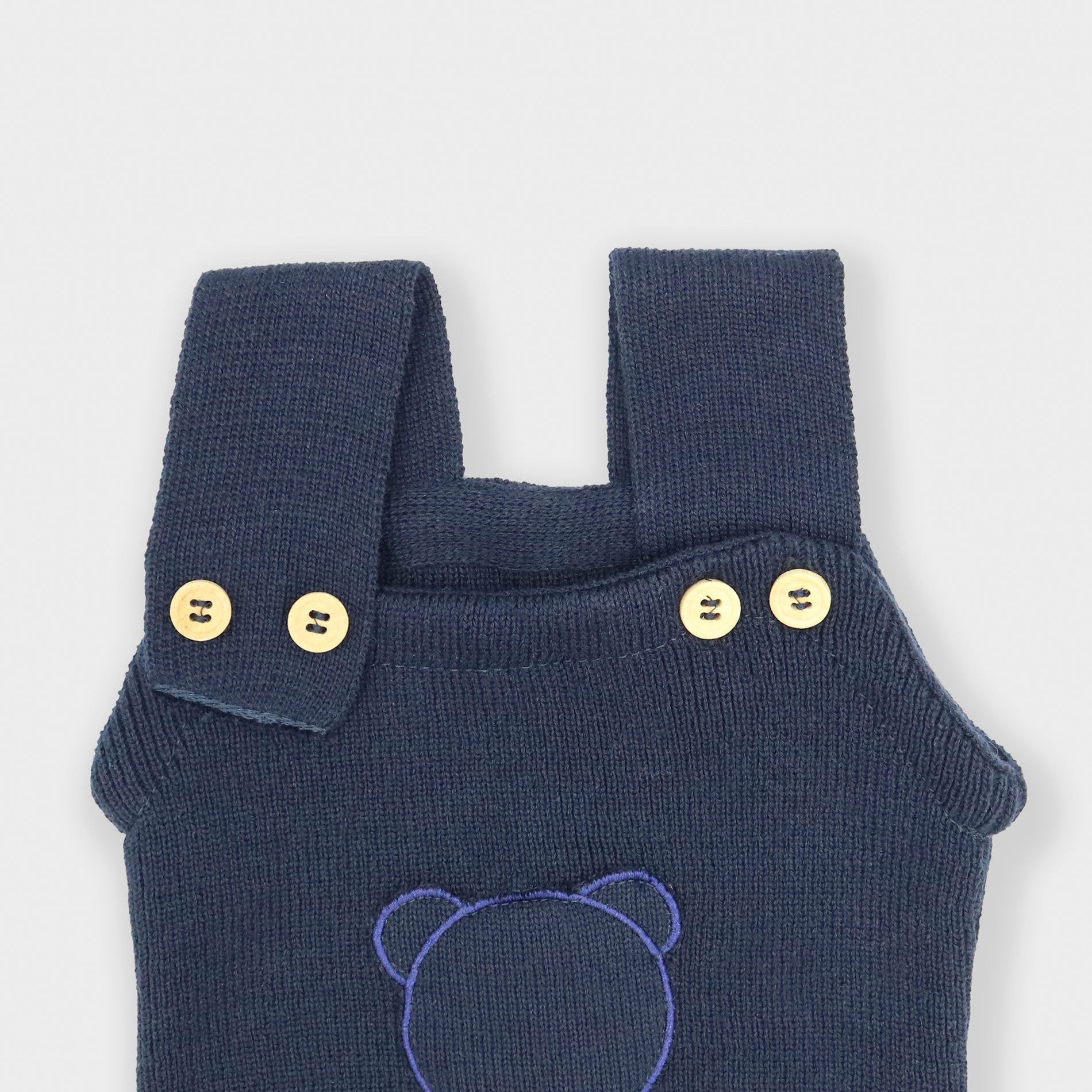 Jardineira Longa Urso - Azul - JARDINEIRA - bb milk