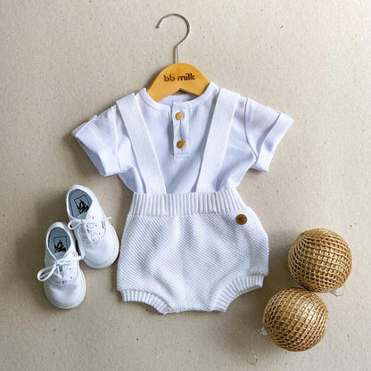 Shorts Suspensório Cris Branco - Suspensório - bb milk