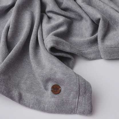 Manta Maternidade em Tricot -  CINZA