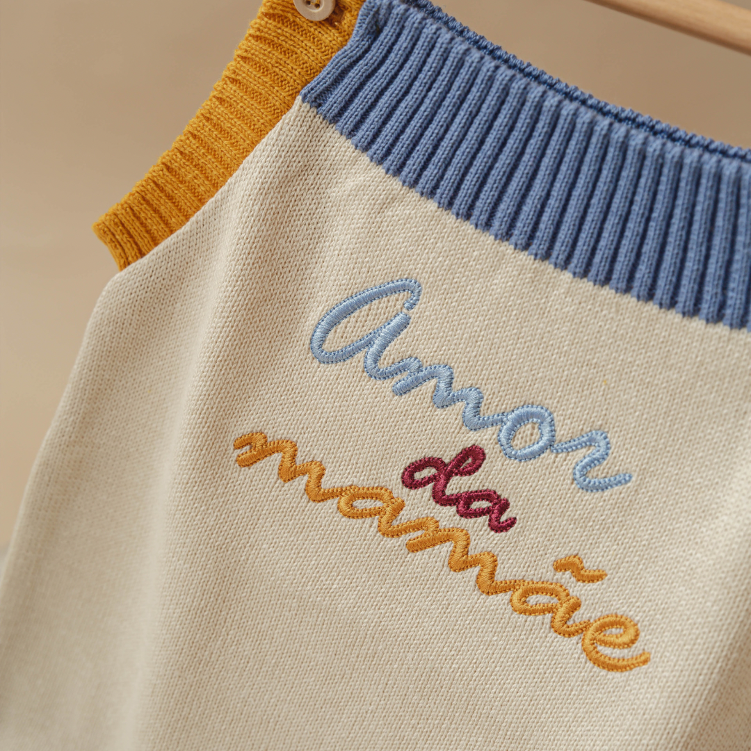 Romper Retrô - Amor da Mamãe ❤️ - Unissex