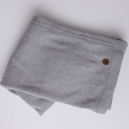 Manta Maternidade em Tricot -  CINZA