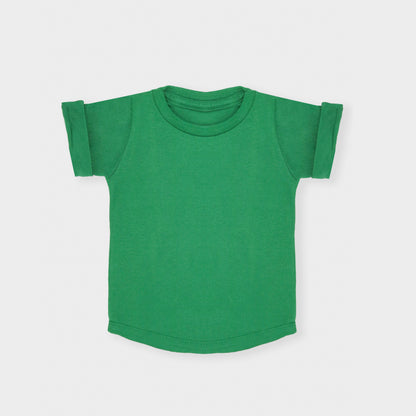 Camiseta em Malha Orgânica Verde - Bebê e Infantil