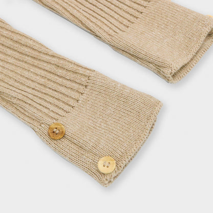 Calça Canelada Tricot - Bege - calças - bb milk