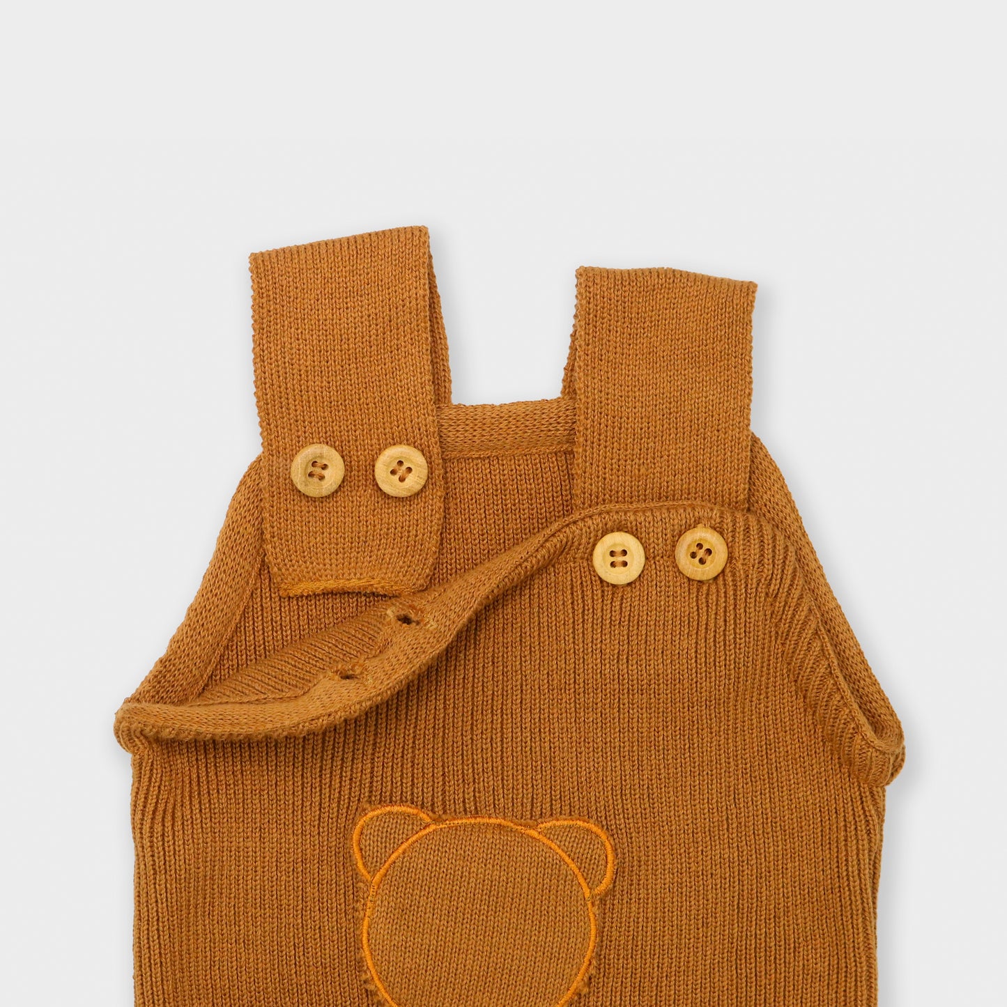 Jardineira Longa Urso - Caramelo - JARDINEIRA - bb milk
