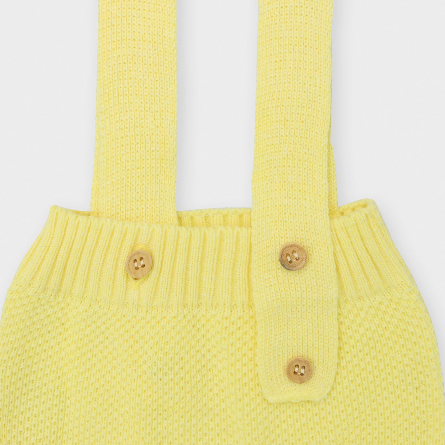 Shorts Suspensório Tricot - Amarelo