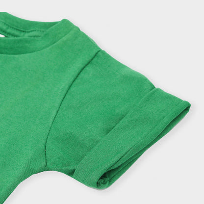 Camiseta em Malha Orgânica Verde - Bebê e Infantil