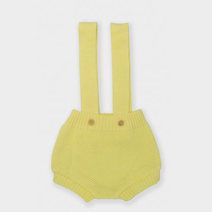 Shorts Suspensório Tricot - Amarelo - Suspensório - bb milk