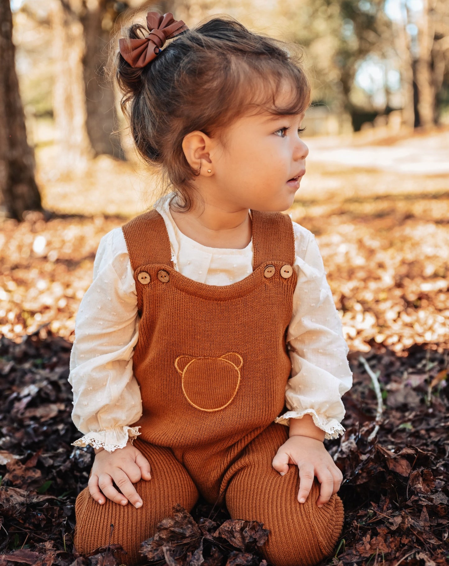 Jardineira Longa Urso - Caramelo - JARDINEIRA - bb milk