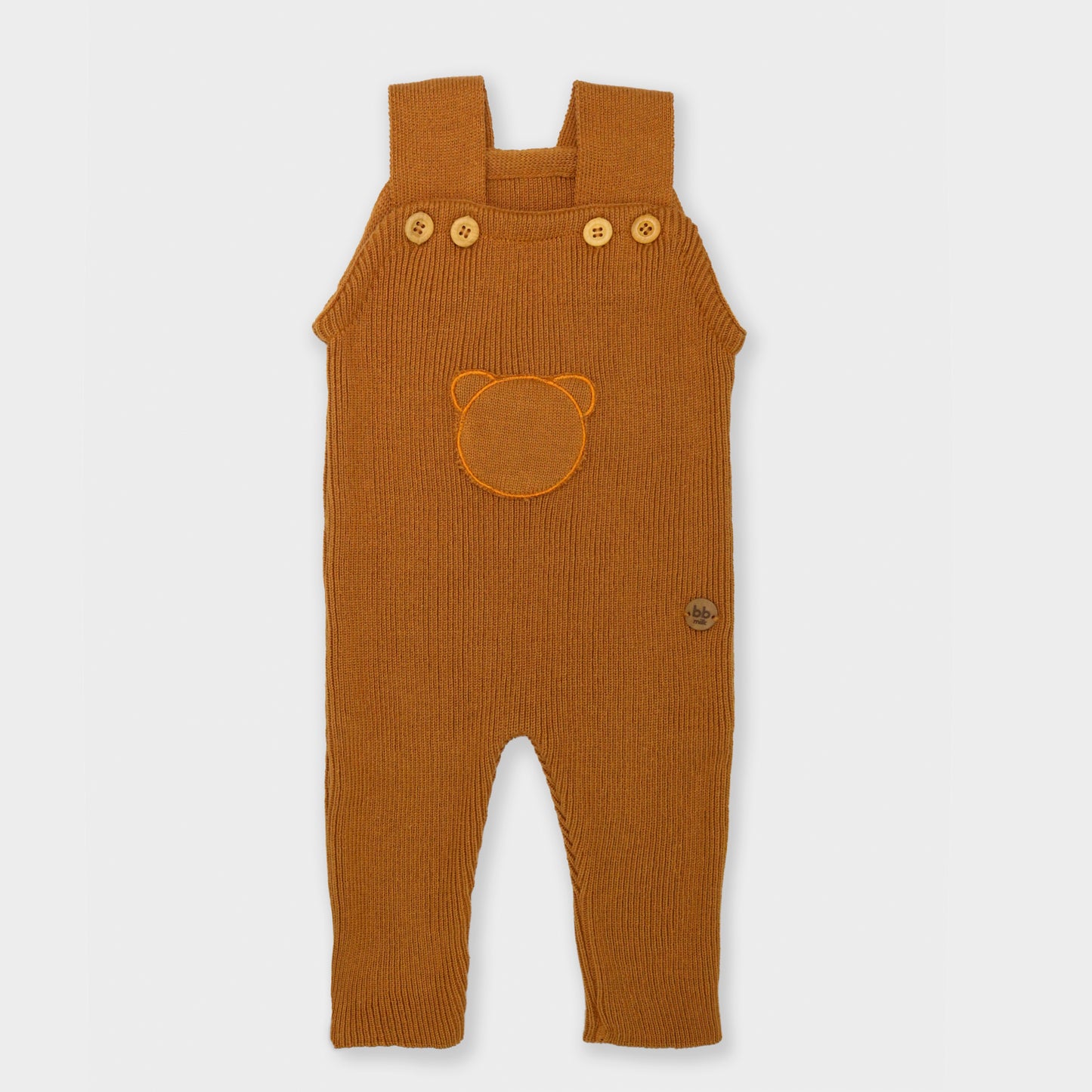 Jardineira Longa Urso - Caramelo - JARDINEIRA - bb milk