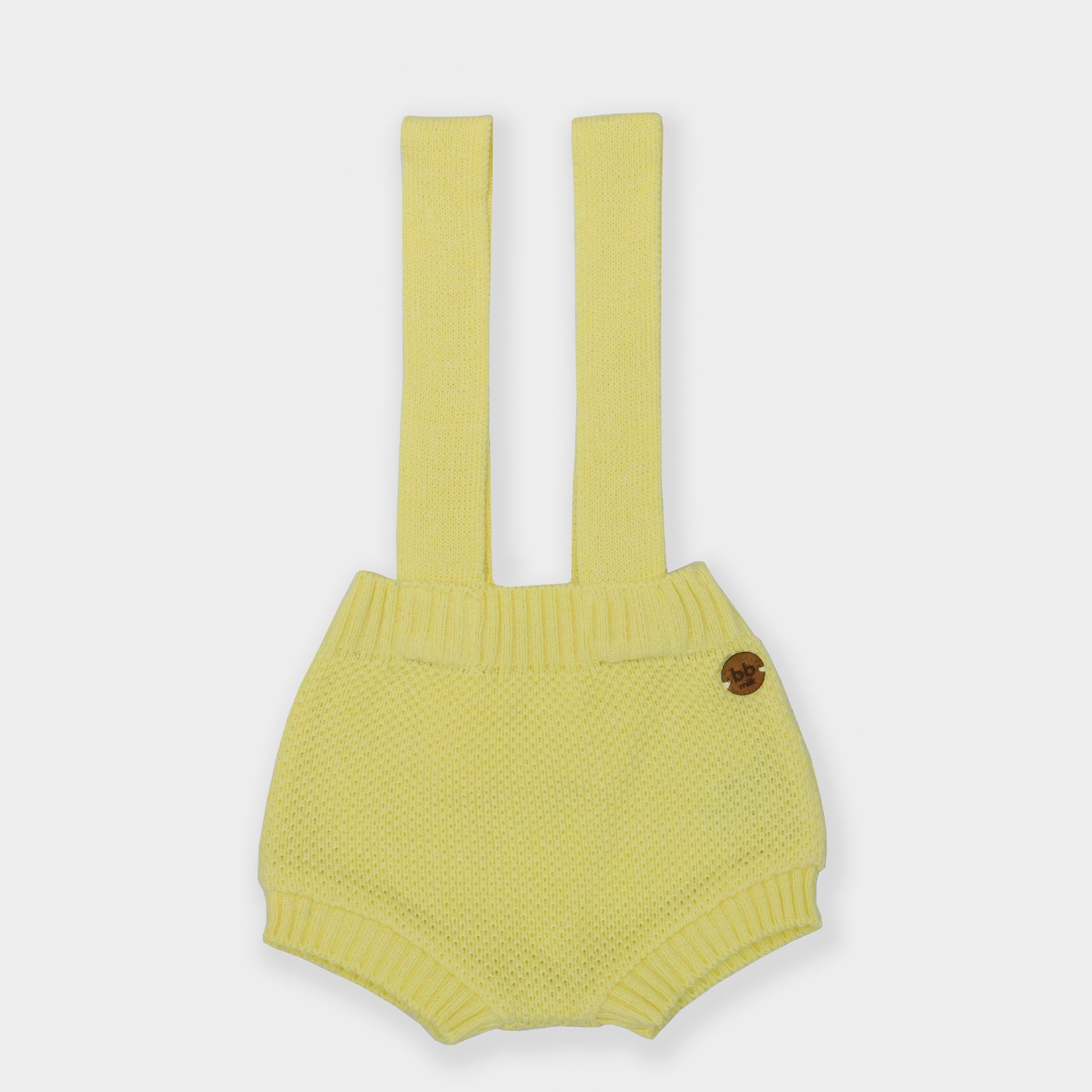 Shorts Suspensório Tricot - Amarelo - Suspensório - bb milk